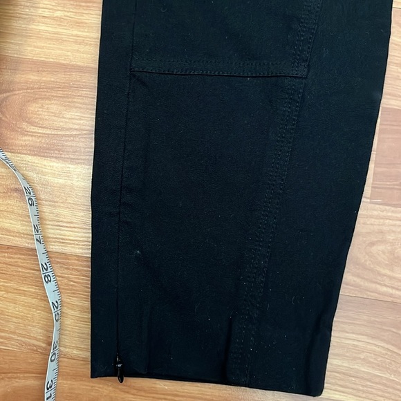 Club Monaco Skinny Black High-Waisted Pants with Front seams Zippered Ankle - Picture 2 of 6